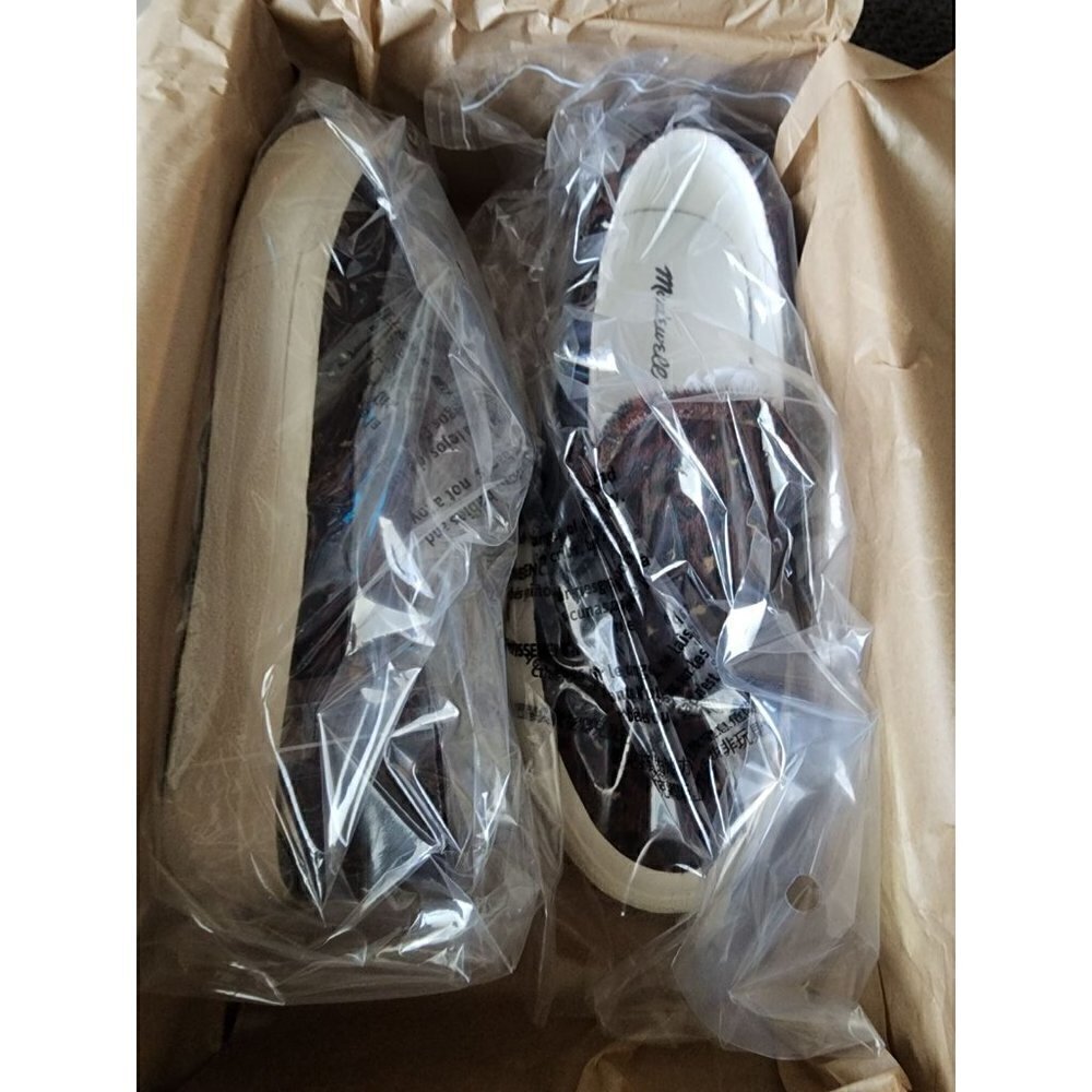 Madewell Slip-on Sneaker in Rich Brown Leopard Print Calf Hair size 6 - Picture 6 of 10